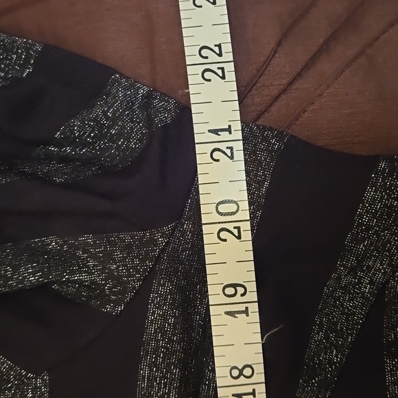 Tommy Hilfiger long sleeve stripped black and metallic midi dress. Women's Sz 16 - Picture 8 of 10